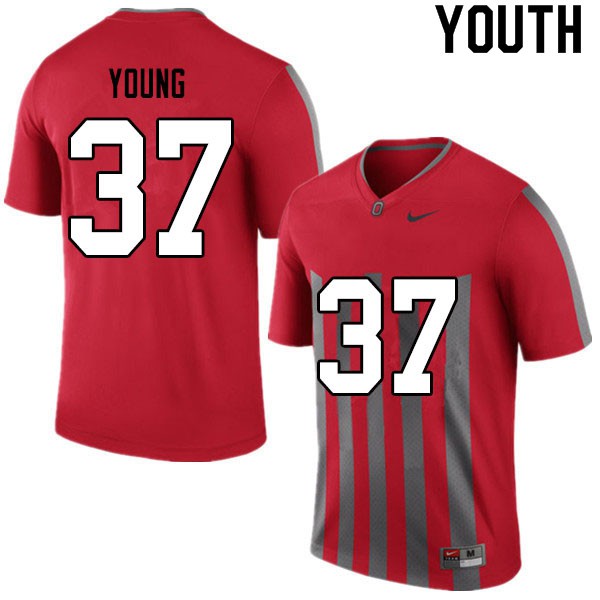 Ohio State Buckeyes #37 Craig Young Youth Football Jersey Retro